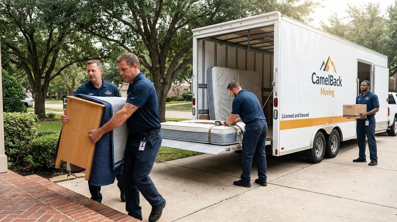Crew loading residential truck for cross-state move from Anchorage, AK
